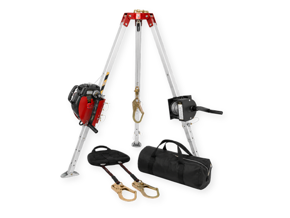 Tripod rescue and retrieval fall protection system